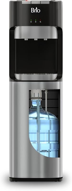 Brio Bottom Loading Water Cooler Dispenser: 5 Gallon, Hot, Room & Cold