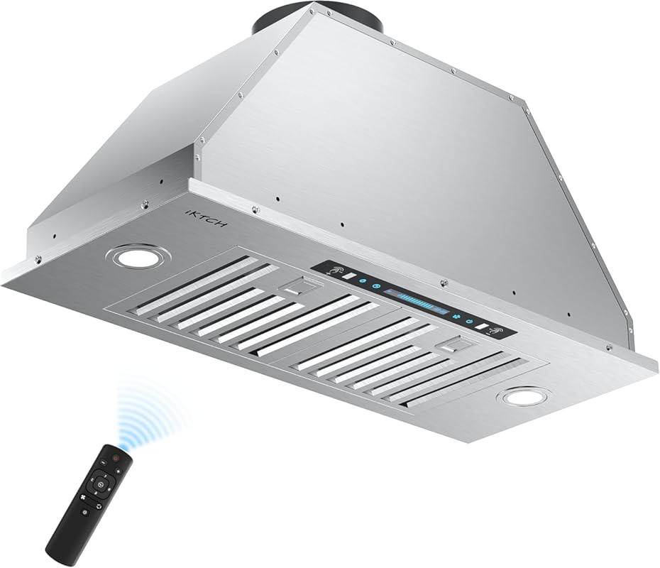 IKTCH IKB01-30 30-inch Built-in Insert Range Hood, 900 CFM Ducted/Duct