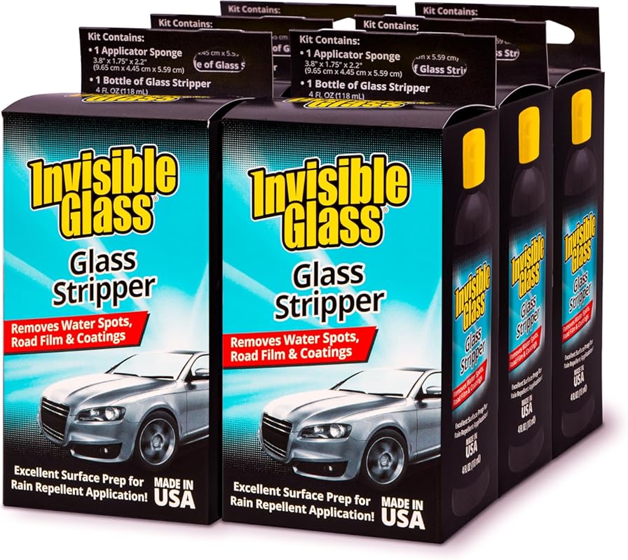Invisible Glass 91411-6PK Glass Stripper – Hard Water Spot Remover, Pr