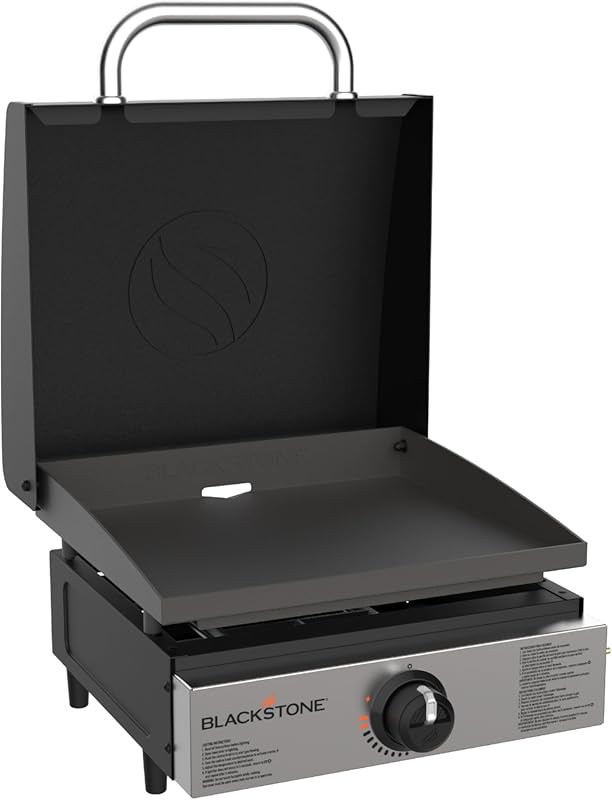 BLACKSTONE 1814 17-Inch Portable Propane Gas Flat Top Griddle, Stainle