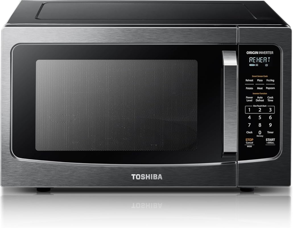 TOSHIBA 1.6 Cu.ft Countertop Microwave Oven with Inverter Technology, 