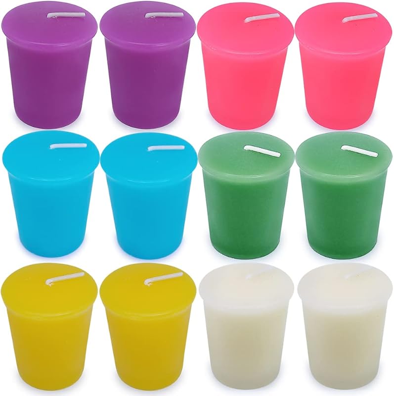 12-Pack Scented Votive Candles, 15-Hour Burn Time, Variety of Aroma Sc