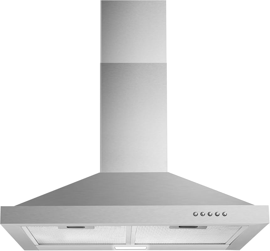 Wall Mount 30-Inch Range Hood, Ducted/Ductless Convertible, 450 CFM, 3