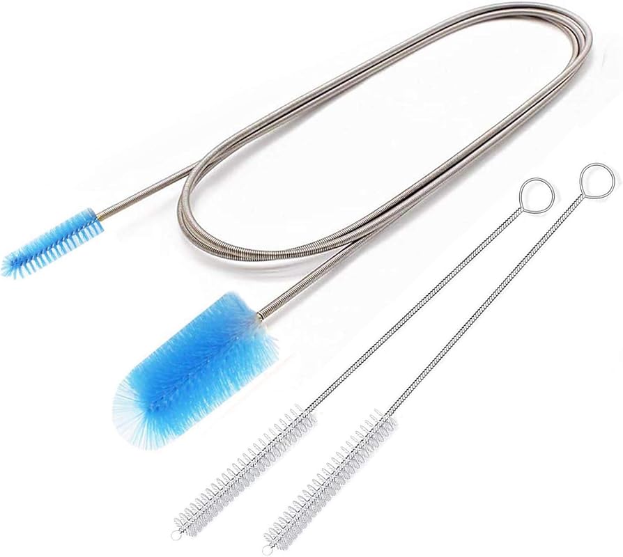 Flexible Nylon Double Ended Drain Brush Cleaner, 67-inch Hose Pipe, Pl