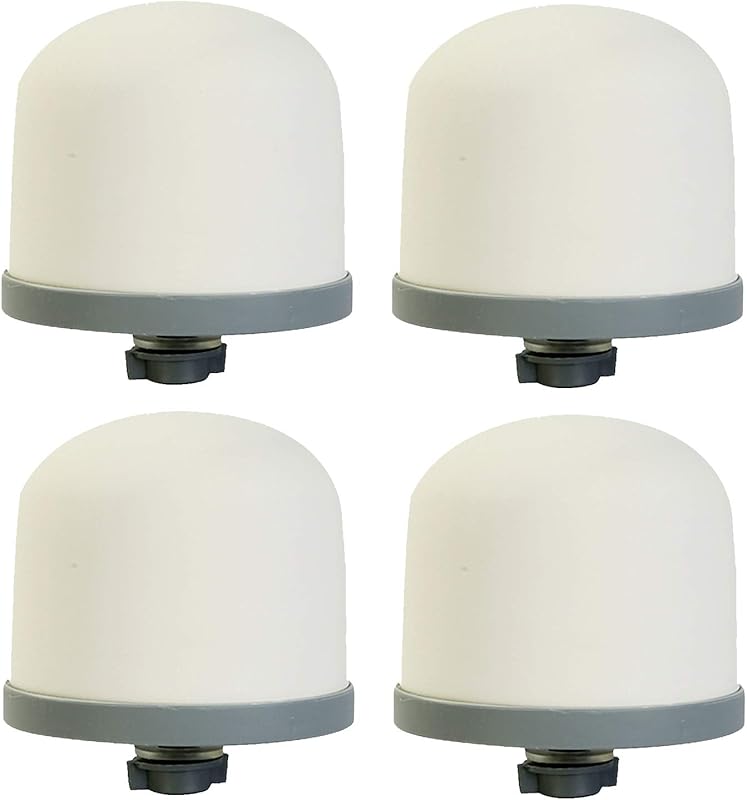 Huining Ceramic Dome Filter Replacements (4pcs), 0.15-0.5 Micron, for 