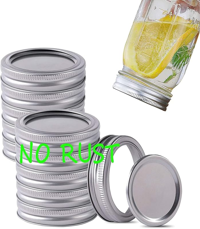 Wide Mouth Canning Lids and Rings Set for Ball & Kerr Mason Jars (12-P