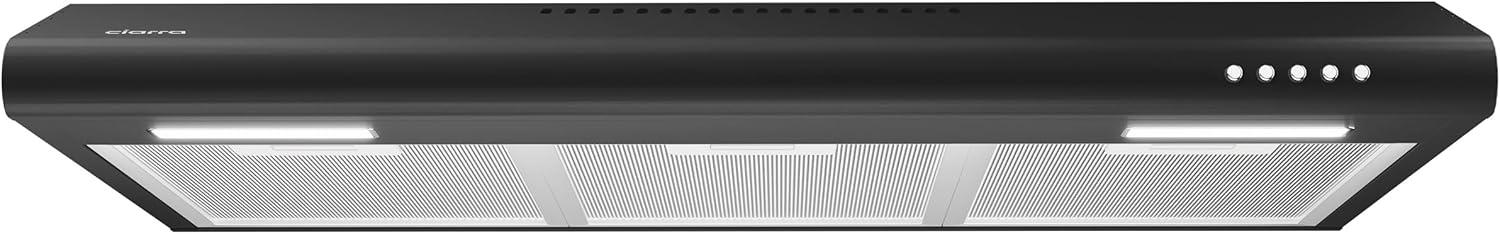 CIARRA Black 30-Inch Under Cabinet Ductless Range Hood with 3-Speed Fa