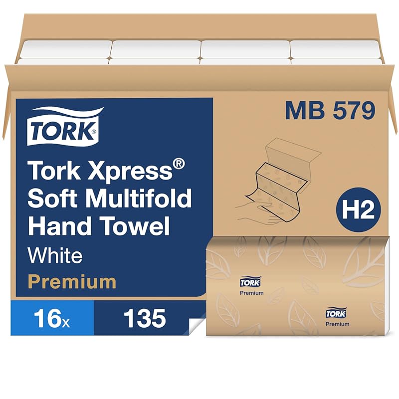 Tork MB579 Soft Xpress Multifold Paper Hand Towels, White, H2 System C
