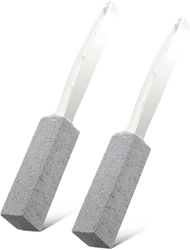 2 Pack Pumice Stone Toilet Cleaner with Ergonomic Handle: Hard Water R