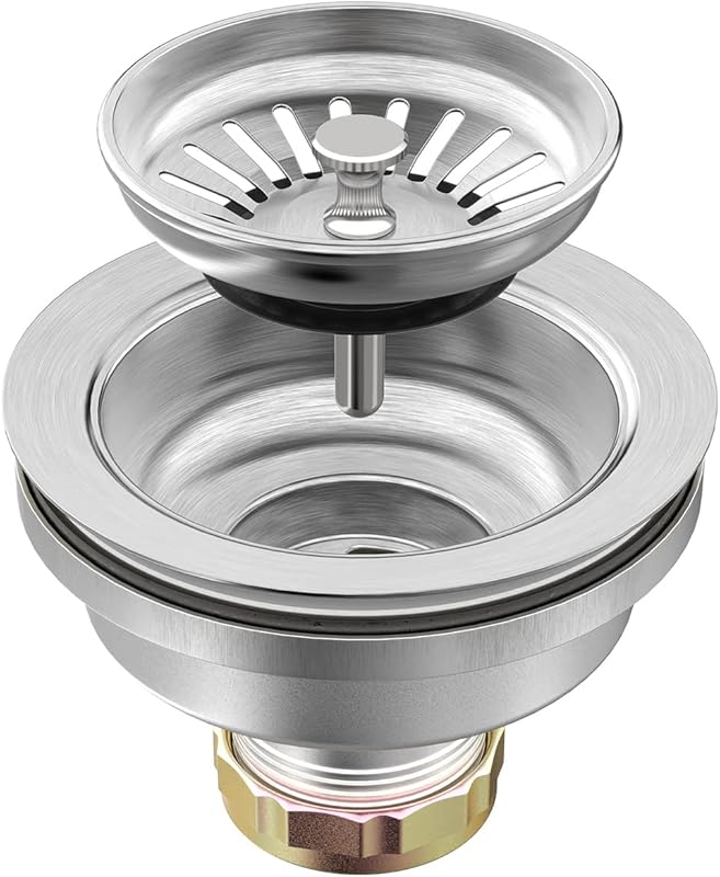 KONE Stainless Steel 3-1/2 Inch Kitchen Sink Drain Strainer Assembly K