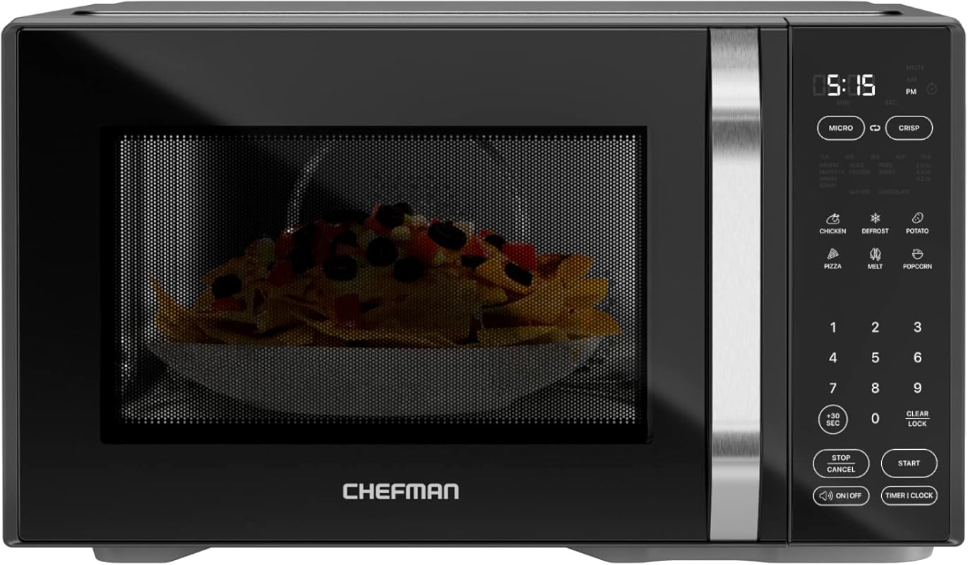 Chefman MicroCrisp 1.0 Cu Ft Digital Countertop Microwave Oven with Un