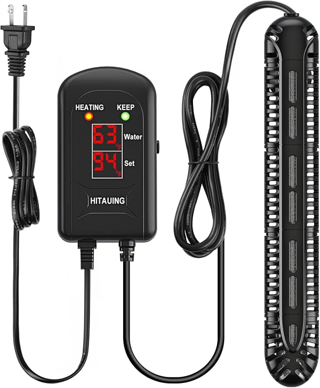 HiTauing 300W Submersible Aquarium Heater for 40-75 Gallon Tanks, LED 