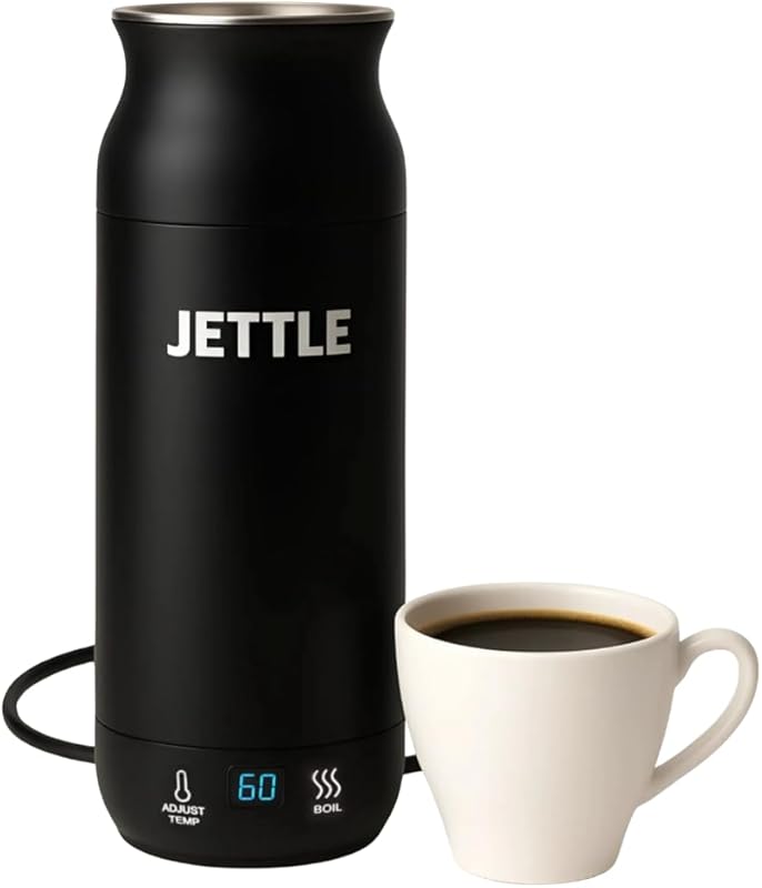 Travel Portable Electric Kettle: Stainless Steel Water Boiler with Tem