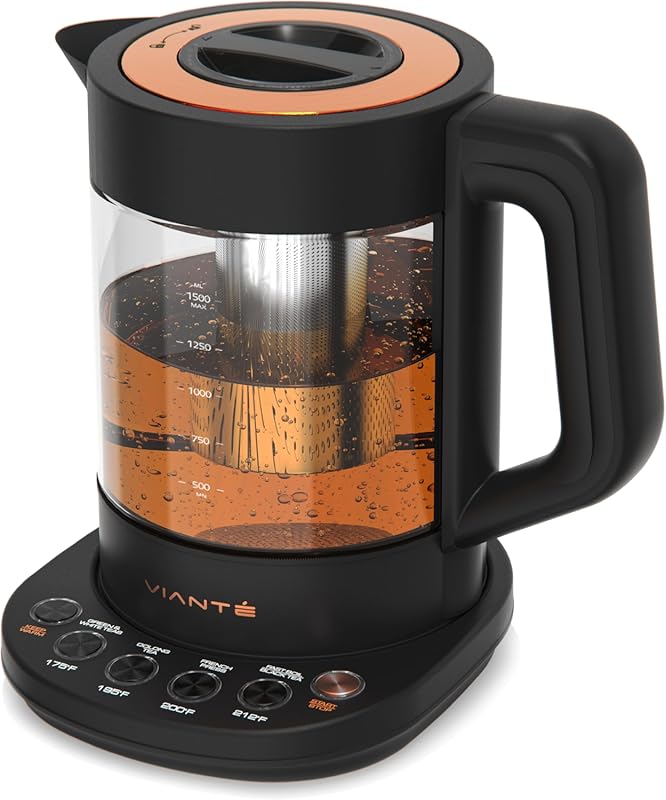Vianté Electric Kettle & Infuser, No Plastic Contact, Temperature Cont