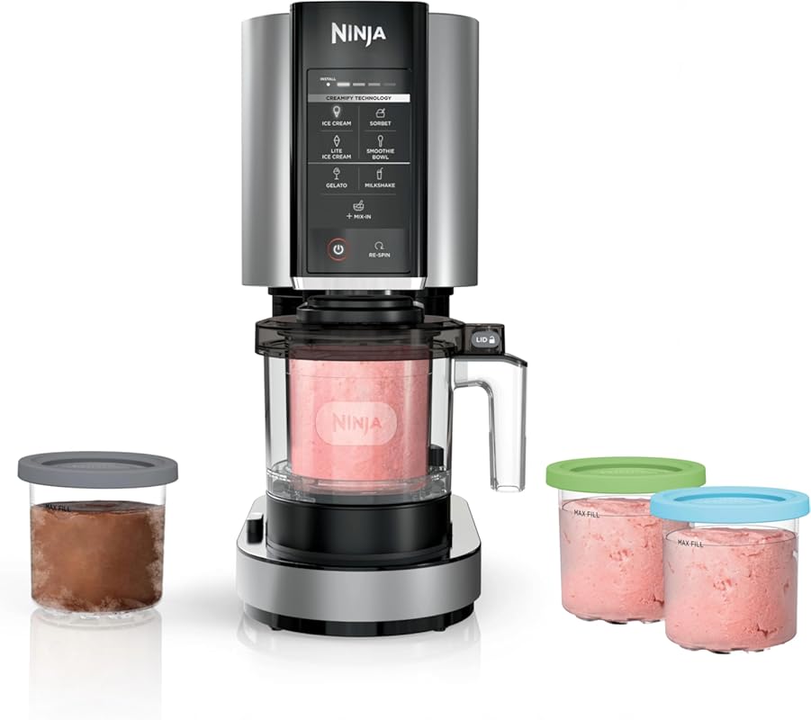 Ninja CREAMi Ice Cream Maker Bundle: 7 Programs for Gelato, Sorbet & M