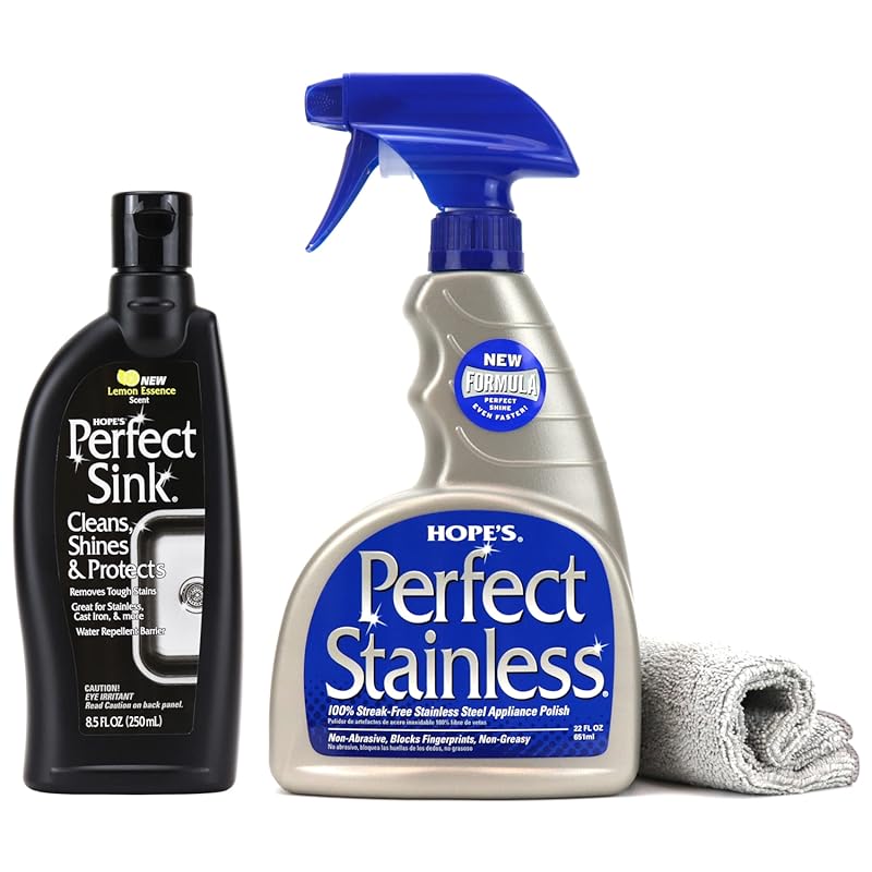 HOPE'S Perfect Sink & Stainless Steel Cleaner & Polish Bundle