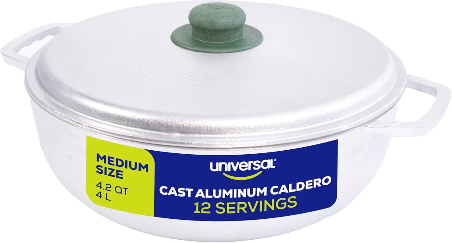 Universal Medium Caldero 4.2 QT Stainless Aluminum Dutch Oven Pot with