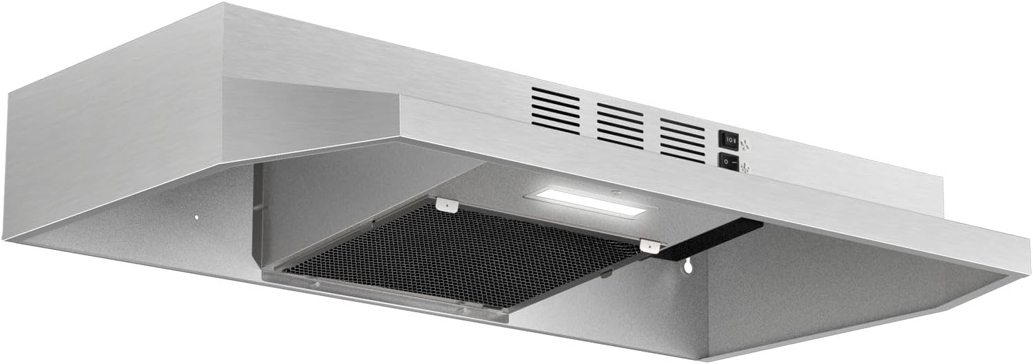 30-inch Under Cabinet Range Hood, Ducted/Ductless Stainless Steel 280 