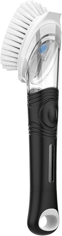 MR.SIGA Black Soap Dispensing Dish Brush for Pot, Pan, and Sink Cleani