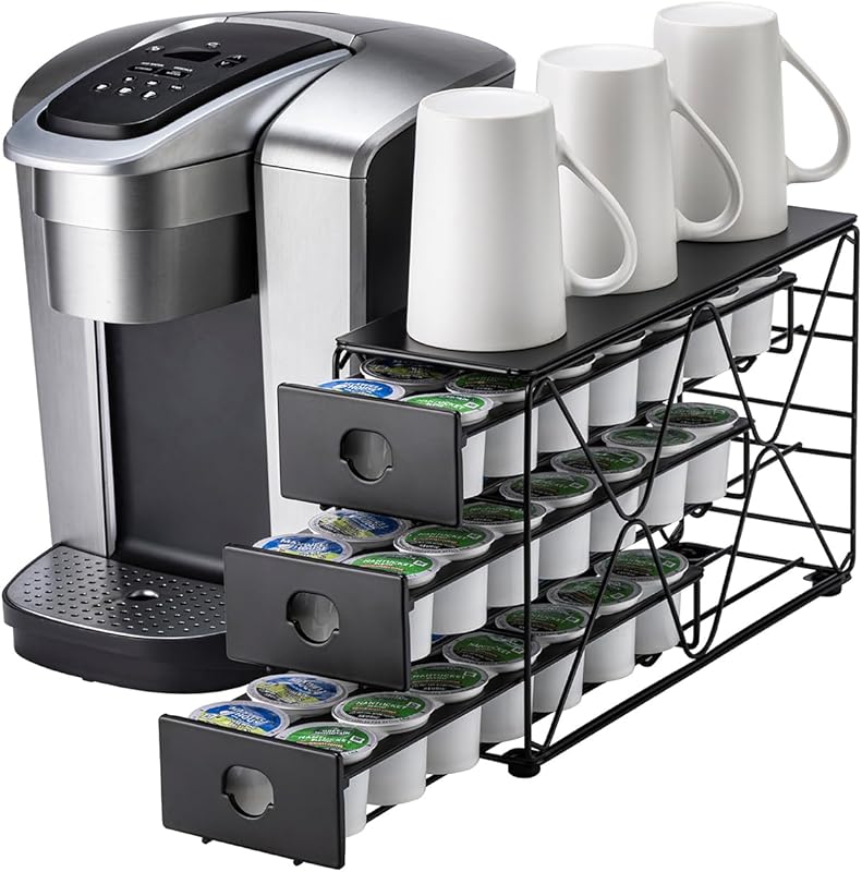 Flagship 3-Tier K-Cup Coffee Pod Holder Organizer for 42 Pods, Space-S