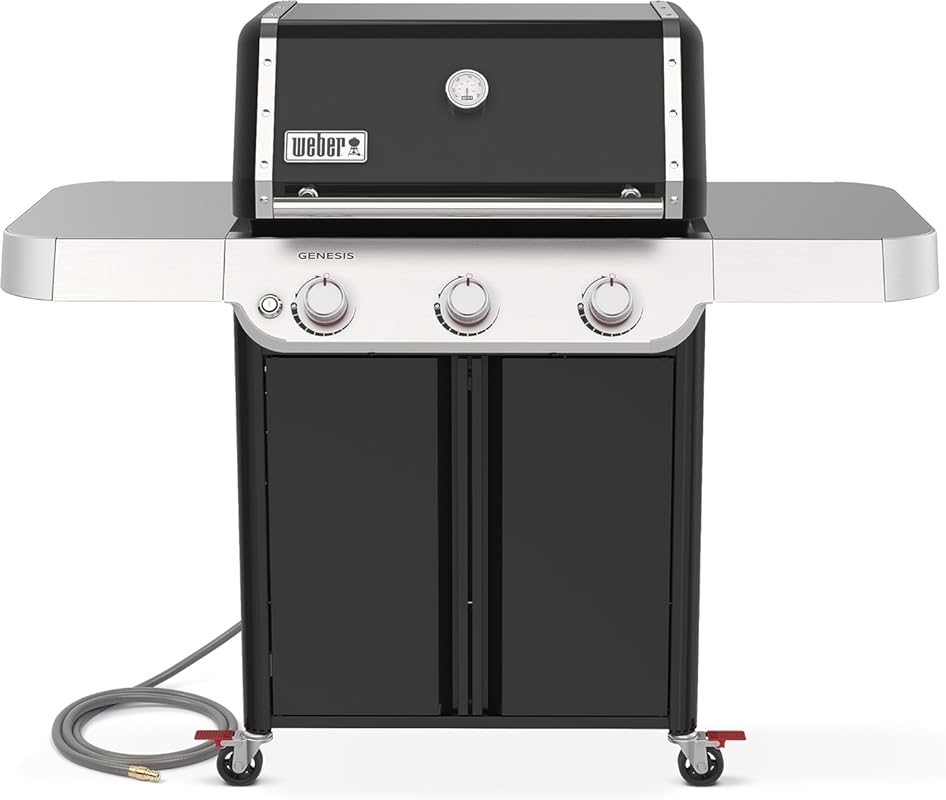 Weber Genesis E-315 Natural Gas Grill, 3-Burner Outdoor BBQ with Cast-