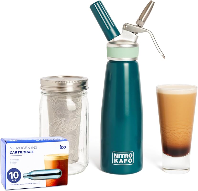 1L Aluminum Nitro Cold Brew Coffee Maker with Special Diffuser Nozzle