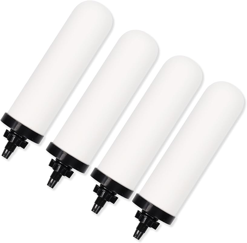 4-Pack 7-inch Ceramic Replacement Filter Candles with Activated Carbon