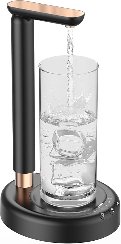 SPOVEN Desktop Water Dispenser Pump: 5 Gallon, Adjustable Height, Port