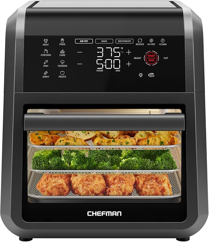 Chefman 6-in-1 Air Fryer Oven, 12-Quart Family Size, Digital Touchscre