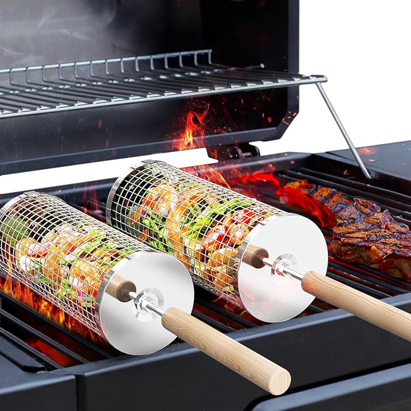 Rolling Grill Basket