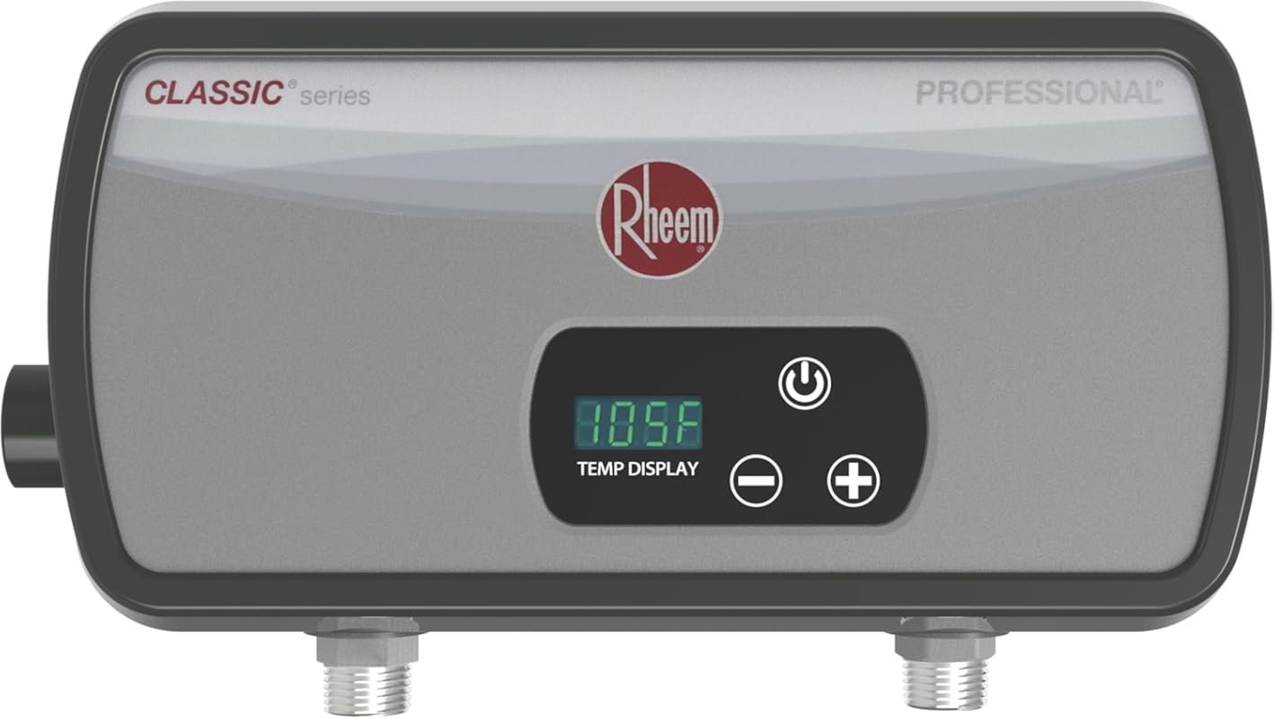 Rheem 6.5kW 240V Electric Tankless Water Heater, Thermostatic Point of