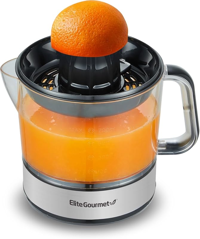 Elite Gourmet ETS623 Electric Citrus Juicer: 40W, BPA-Free, Pulp Contr