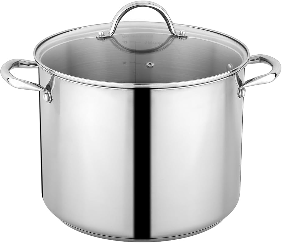 GreatChef 14-Quart Stainless Steel Stock Pot, Heavy Duty, Riveted Hand