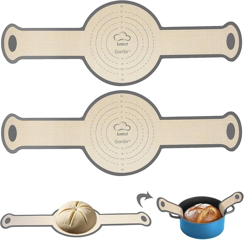 2 Pcs Reusable Silicone Bread Sling with Long Handles