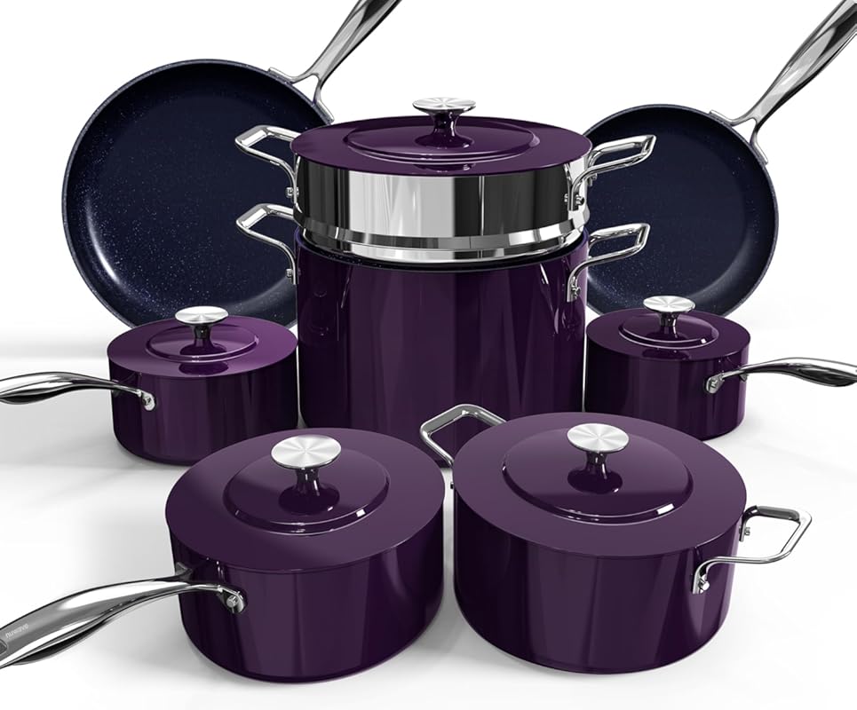 Nuwave Lux 13pc Forged Lightweight Cookware Set, Ultra Non-Stick G10 C