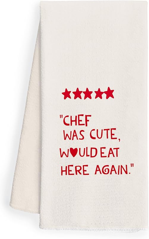 Decorative Chef Gifts Kitchen Towels, Cute Hostess Present, 16x24 Inch