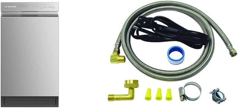 Midea MDF18A1AST Built-in Dishwasher: 8 Place Settings, Stainless Tub 