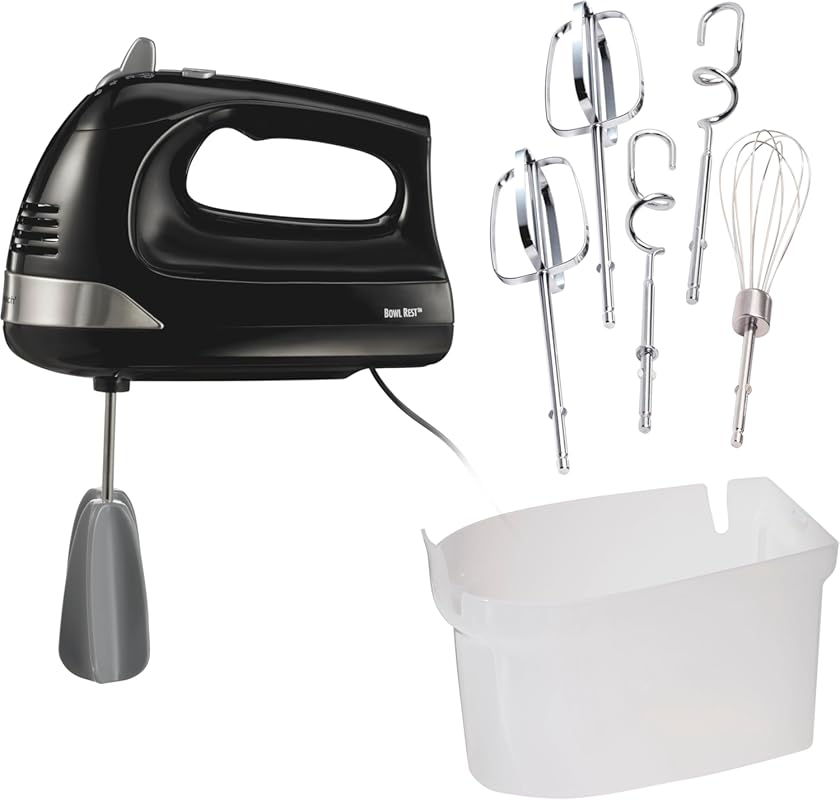 Hamilton Beach 6-Speed Electric Hand Mixer, 275W, with Whisk, Dough Ho