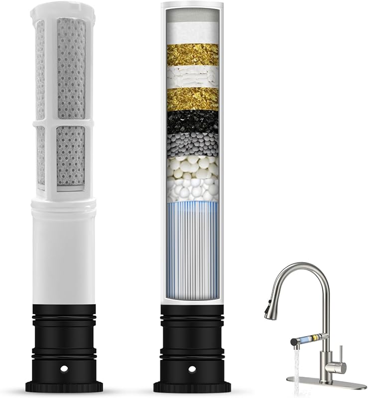 FEELSO Replacement Filters (2-Pack) for Filtered Kitchen Faucet; Reduc
