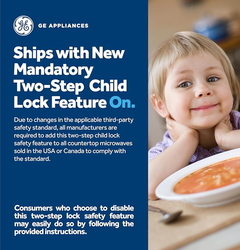 GE Compact Countertop Microwave Oven, 0.7 Cu. Ft., 700-watt, 6 Auto Se