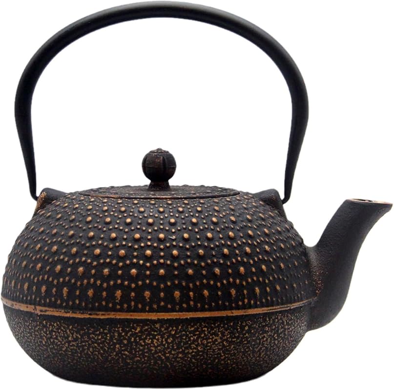 YJX Japanese Tetsubin Cast Iron Teapot, 60.9oz, Stovetop Safe with Sta