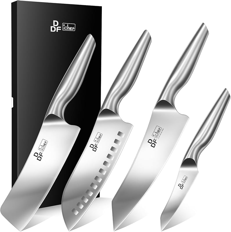 DDF iohEF 4-Piece Japanese Chef Knife Set: Professional Ultra Sharp Hi