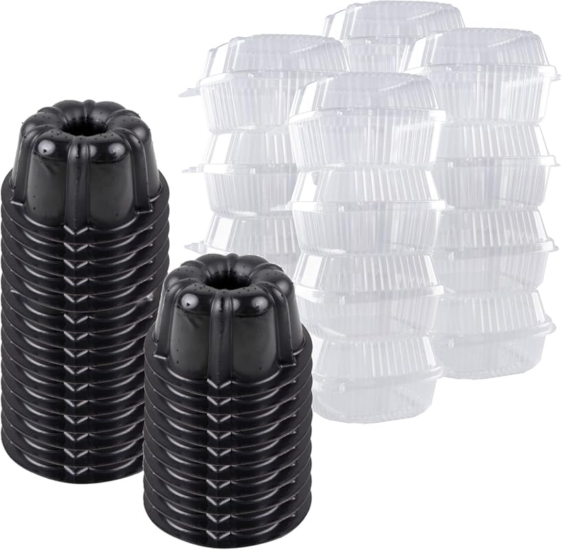 O'Creme 25-Pack Bakeable Plastic Mini Cake Pans with Non-Stick Silicon