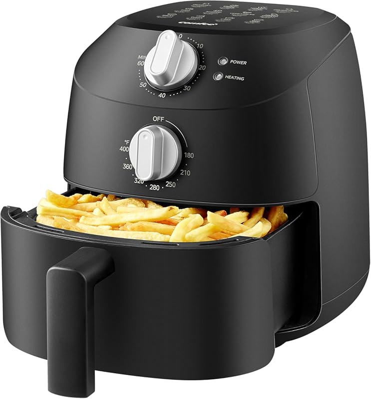 COMFEE' Compact 2.1 Quart Air Fryer with 12 Menu Options, Adjustable T