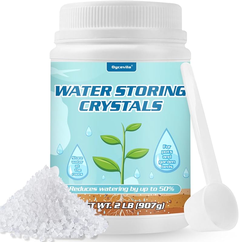 Oycevila 3LB Water Storing Polymer Crystals for Plants with Spoon, Sol