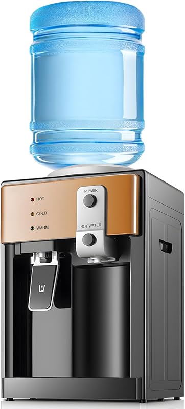Housiwill Countertop Top-Loading Water Dispenser: 3-Temp Hot, Cold, Ro