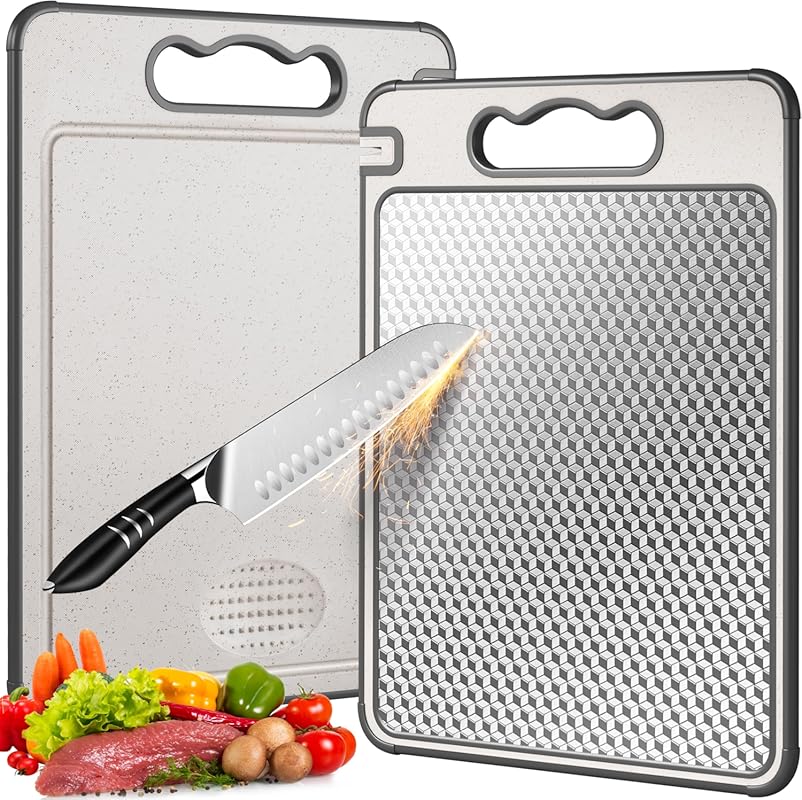 Reversible Stainless Steel Cutting Board for Kitchen: Scratch Resistan
