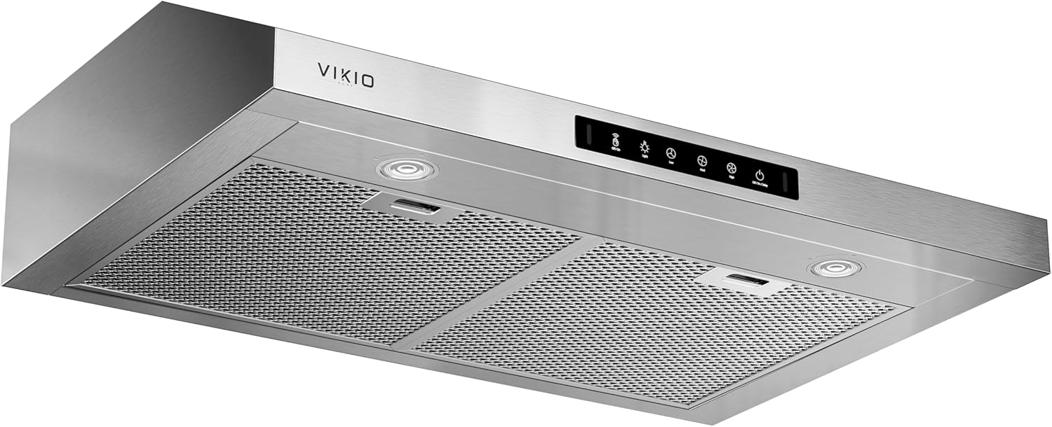 VIKIO HOME 30-Inch Under Cabinet Range Hood: 900 CFM, 3-Speed, Touch/G