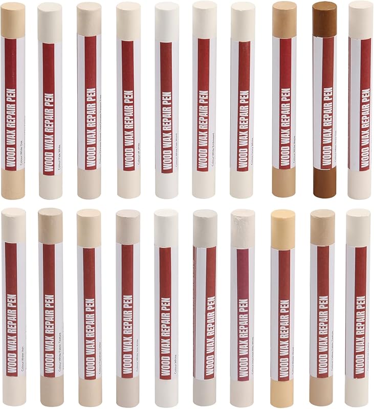 20 Colors Wood Filler Sticks & Repair Wax Crayons for Furniture, Floor
