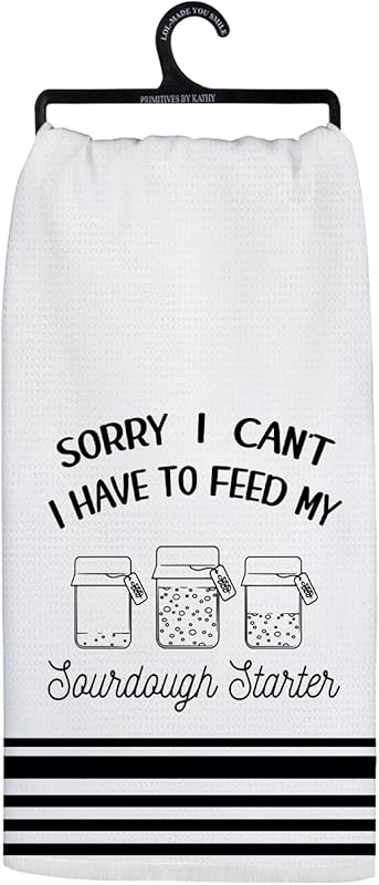 Funny Sourdough Baking Kitchen Towels: Decorative Tea Dish Hand Towels